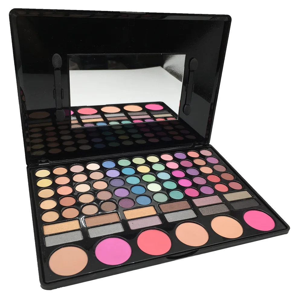 

glitter waterproof low MOQ wholesale No logo Hot Sale Product Hight Pigment 78 colors eyeshadow, N/a