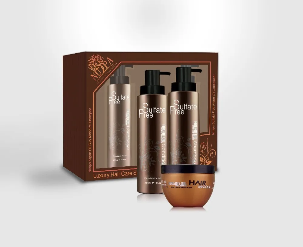 

Wholesale Hair Growth /Anti Hair Loss Sulfate Free Shampoo & conditioner Organic Argan Oil Morocco Luxury Set