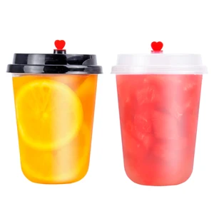 Image of 95-caliber U 500ml disposable PP transparent milk tea juice cold drink cup