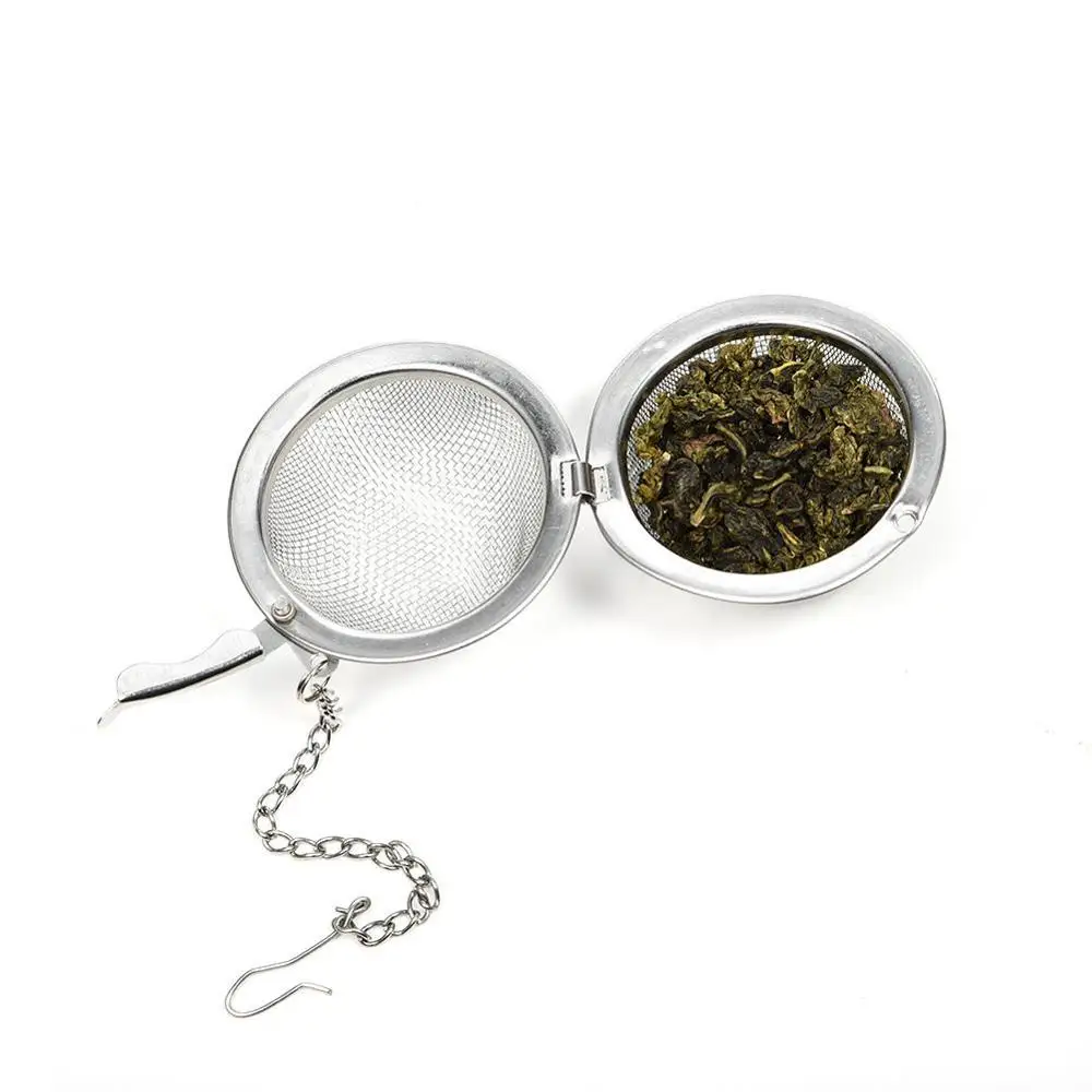 

F67 Tea Infuser Bag Stainless Steel Pot  Infuser Sphere Mesh Strainer Handle Tea Ball Filter