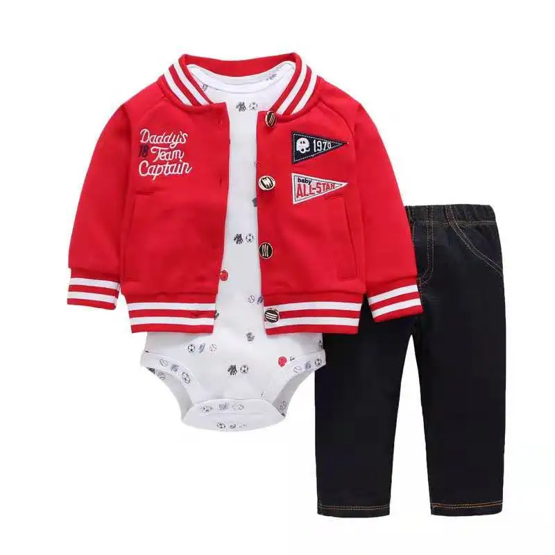 

Designed long sleeve boutique fashion 3pcs baby clothes China