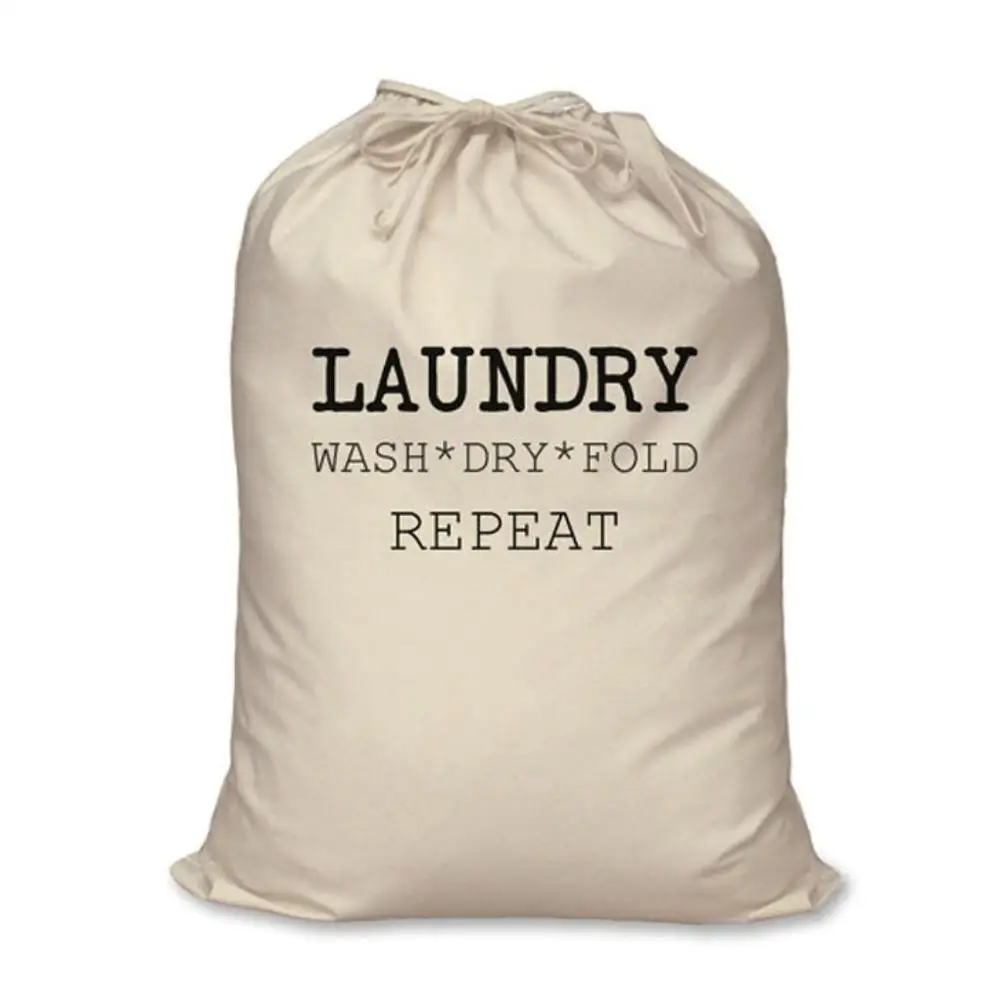 Large Cotton Canvas Washing Laundry Bag With Strap For Garment Buy