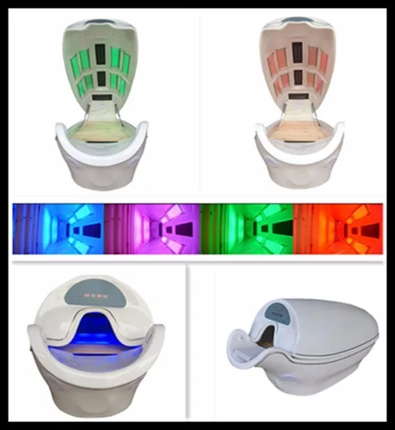 2020 Infrared sauna bed spa capsule / photon 8 lights LED therapy spa capsule