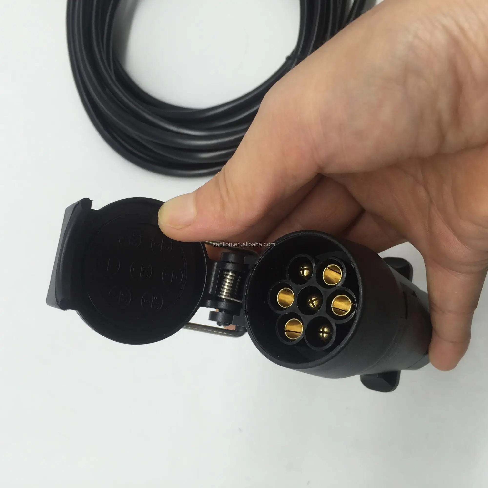 7p/12v Connecting Cable With 7p Plastic Plug And Socket 7p Plastic ...