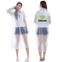 

Custom Logo Recyclable Adult Waterproof Hooded EVA Plastic Raincoat