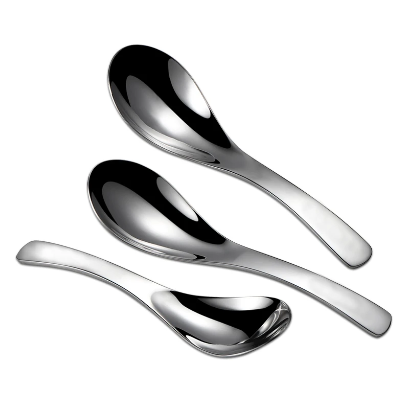 Round Tail Stainless Steel Different Sizes Measuring Soup SS304 Metal Spoon