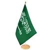 wholesale cheap custom Saudi Arabia Table Flag with wooden base