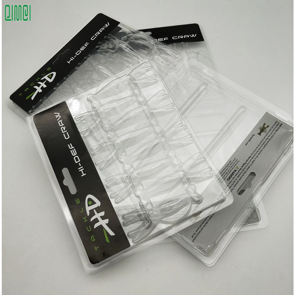 Custom Plastic Pet Blister Clamshell Fishing Lure Packaging Box Baits