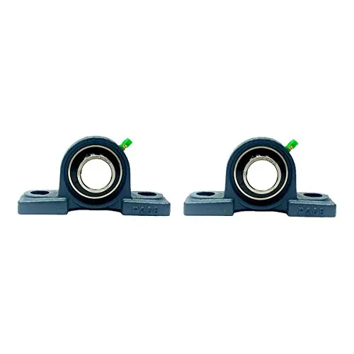 2PCS UCP206-20 Pillow Block Bearing 1-1//4/" Bore 2 Bolt Solid Base