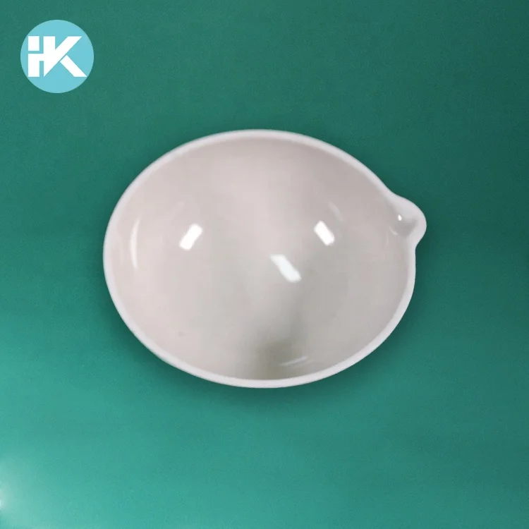 Huke Laboratory Ceramic Round Bottom Porcelain Evaporating Dishes With