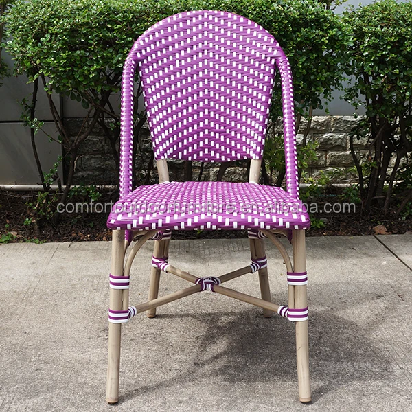 
All-weather French Stylish Rattan Bistro Chair Cafe Chair 