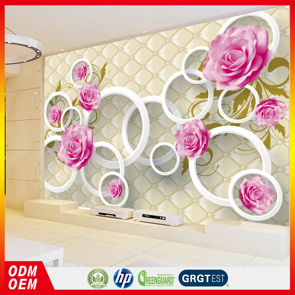 3d Foto Wallpaper Elegan Bunga Yang Indah Besar Dinding Mural