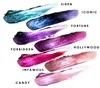 Wholesale cosmetics manufacturer direct small quantity custom-made color zipped lip The metallic lip gloss puffs the lip glaze