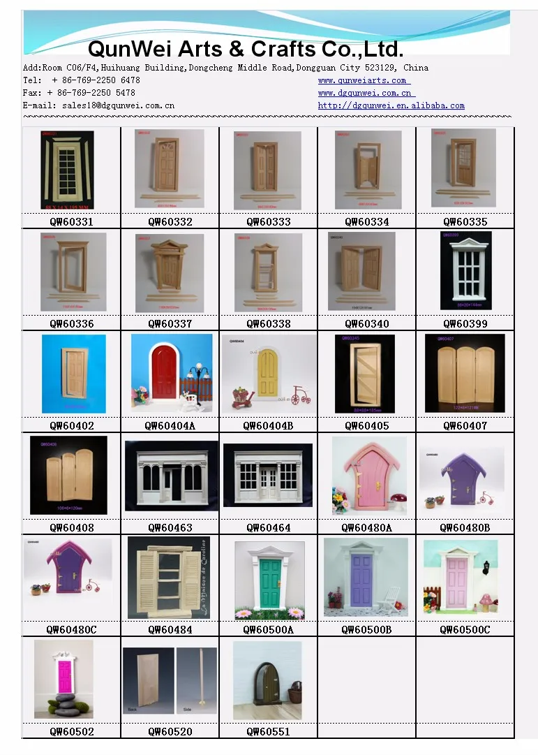 1:12 Wooden Fairy Front Door Dolls House Miniature Accessory 6 