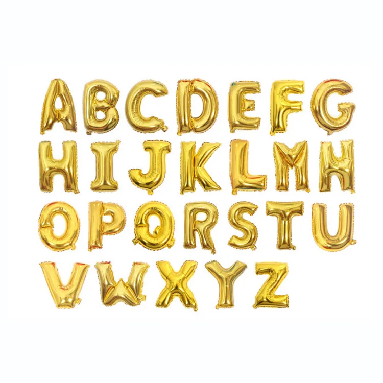 Birthday Party Decoration Gold Silvery Arabic Numerals Letter Foil ...