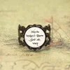 May the bridges I burn light the way quote ring inspirational glass Photo Cabochon ring
