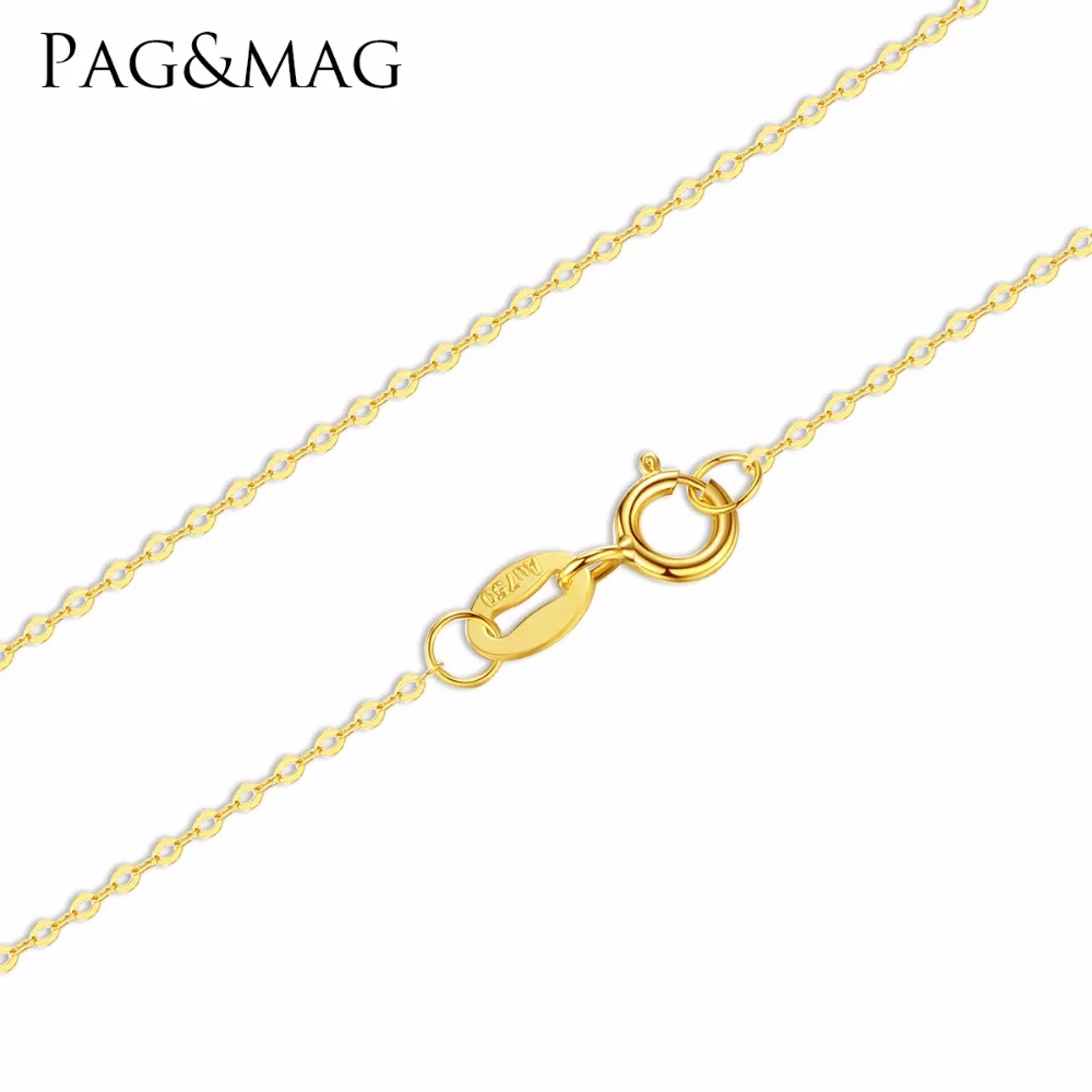 

PAG&MAG Wholesale Top Quality 18K Gold Chain Gold Color Necklace Fine Jewelry For Women/Men Fashion Party Gift