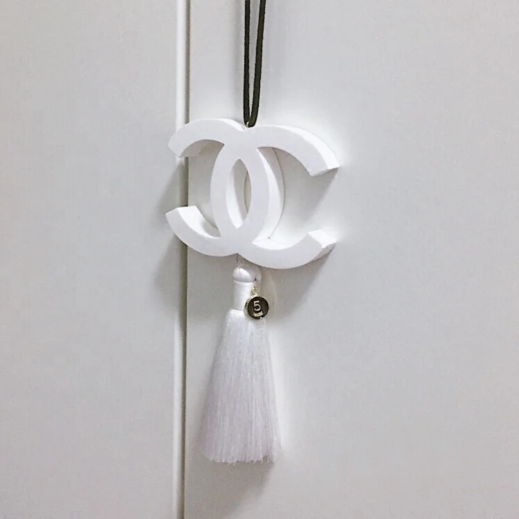 

C Shaped Hanging Pendant Aromatherapy Ceramic Stone, Natural white