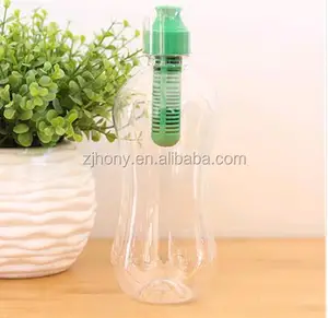 Image of 550ml Big Size Sport Water Bottle Have Carbon Filters Safe Drink Water Outdoor Tour Plastic Bottle