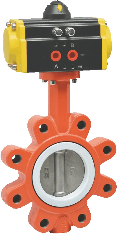 
double acting pneumatic control rotary actuator electro pneumatic butterfly valve 