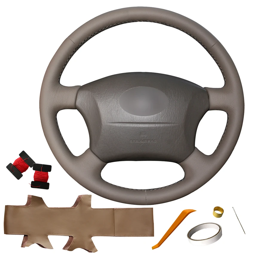 

Custom Coffee PU Steering Wheel Cover for Toyota Hilux 2009 2010 2011 Highlander 2004 2005 2006 2007 Tundra Sequoia Sienna 2003