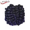 2017 new afro marley bob twist hair short ombre model jumpy wand curl crochet braid synthetic hair for braiding
