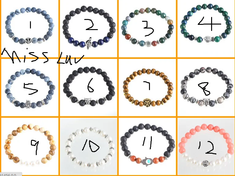 Zodiac Sign Natural Stone Bracelets Various Semiprecious Stones Made