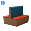 Modern Restaurant booth Wood double side booth seating sofa