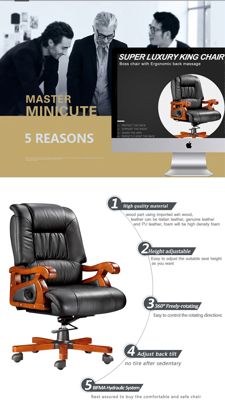 Antique Design Luxury Brand Names Leather Boss Chairs For High End