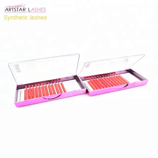 
CK Beauty Lashes Fashion Colorful Eyelashes Private Label Colour Eyelash Extension 