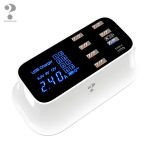 8 Port Smart Charger USB 3.0 Type C