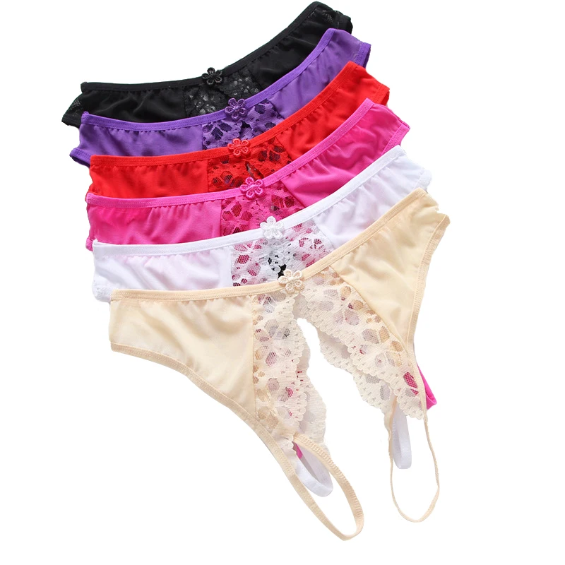 

New fashion young girls thong young ladies see-through g-string underwear hot sexy lace women open crotch panties
