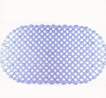 Pvc Purple Oval Shaped Rubber Bath Mat