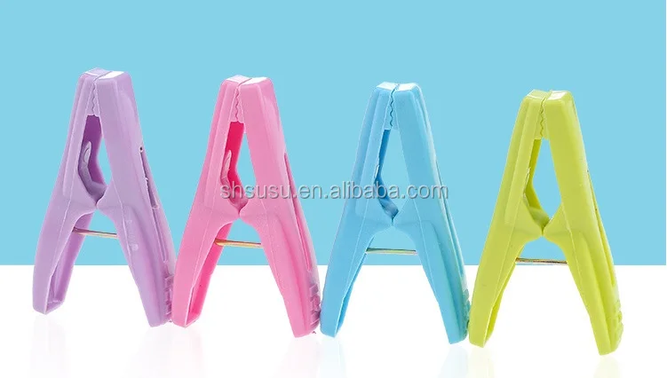 
20pcs, 24pcs, 30pcs in Basket Bag Plastic Clothespin Spring 