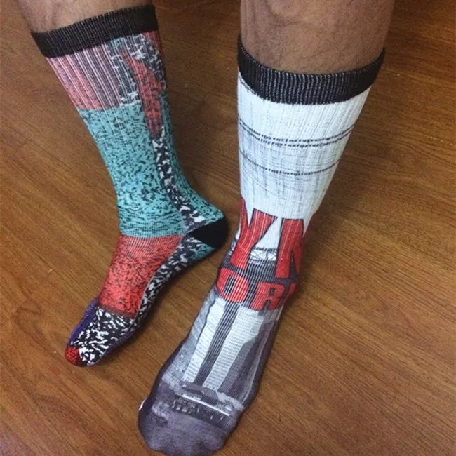 
Make Your Own Sublimation Socks Custom Made Digital Print Socks, Bulk Wholesale Spandex Polyester Cotton Custom Sublimated Socks 