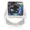 PES Fine Jewelry! Rectangle Abalone Paua Shell Unisex Rings (PES6-1740)