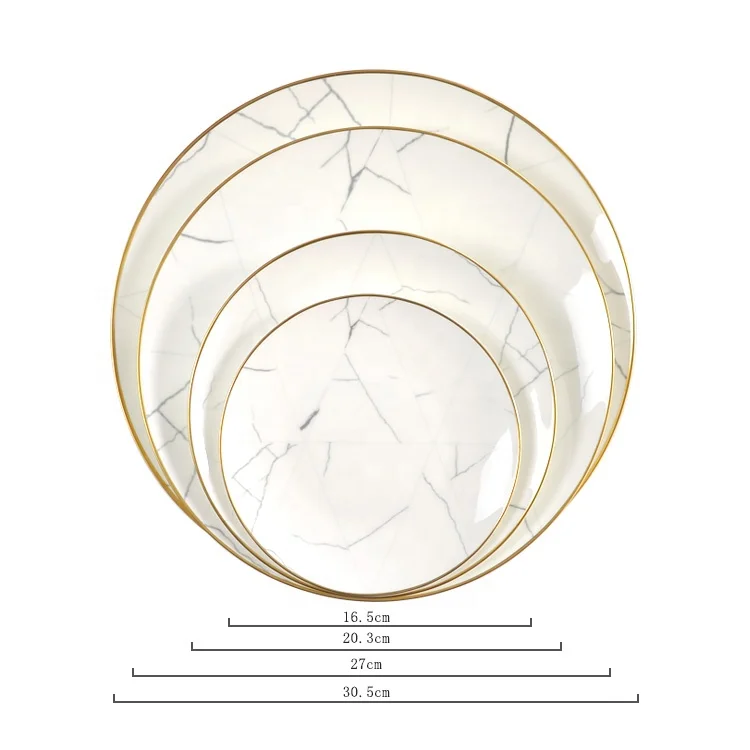 

Marble design dinner set fine bone china, N/a