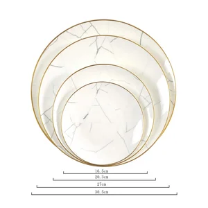 Image of Marble design dinner set fine bone china