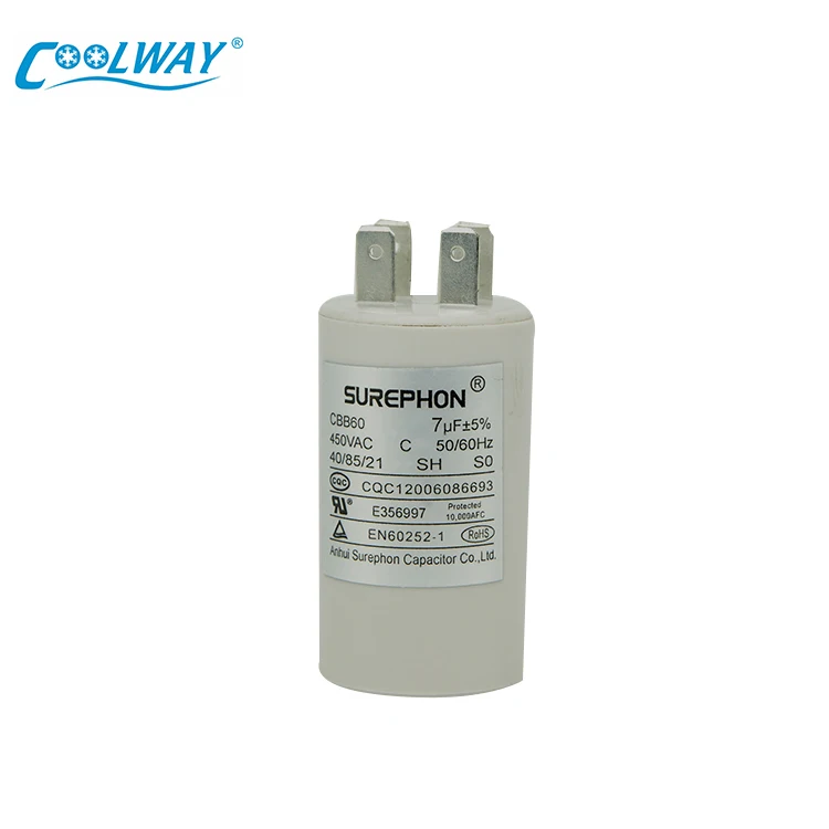 High Quality Cbb60 CBB61 air Conditioning Fan Capacitor 35Uf 250Vac/450Vac 1.2/1.5/2/2.5/3/3.5/4/4.5/5/6uf Starting Capacitor
