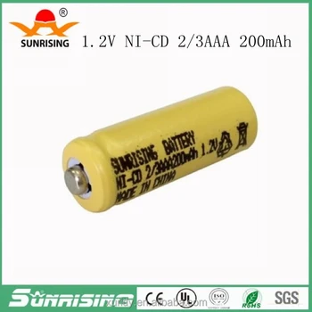 Accumulators Ni Cd 2/3aaa 200mah 1.2v Rechargeable Battery Batteries ...