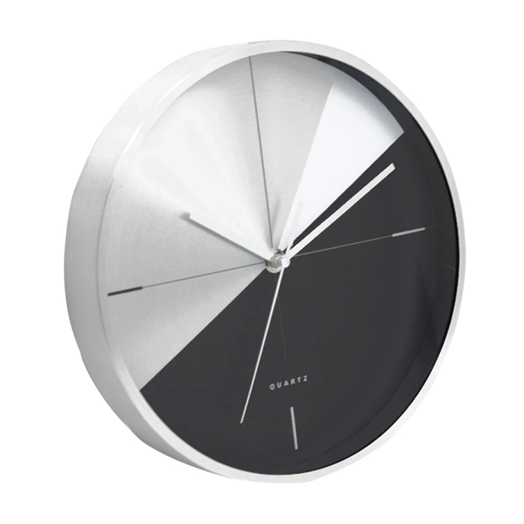 

Silver Black  Clock Roman Numerals Metal Wall Clock