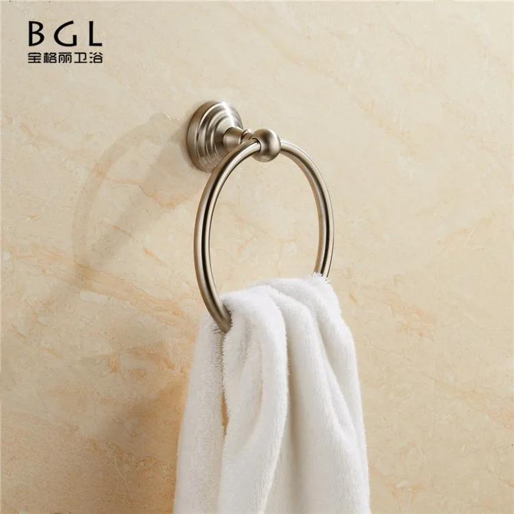 
hotel accessories 304 stainless steel countertop circle round holder bathroom towel ring 