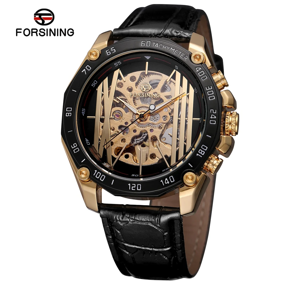 

FORSINING 427 Men's Automatic Mechanical Business Watch Leather Band High Quality, 4 colors