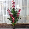 155cm Tall Real Touch Latex Material Artificial Cymbidium Orchids Plants