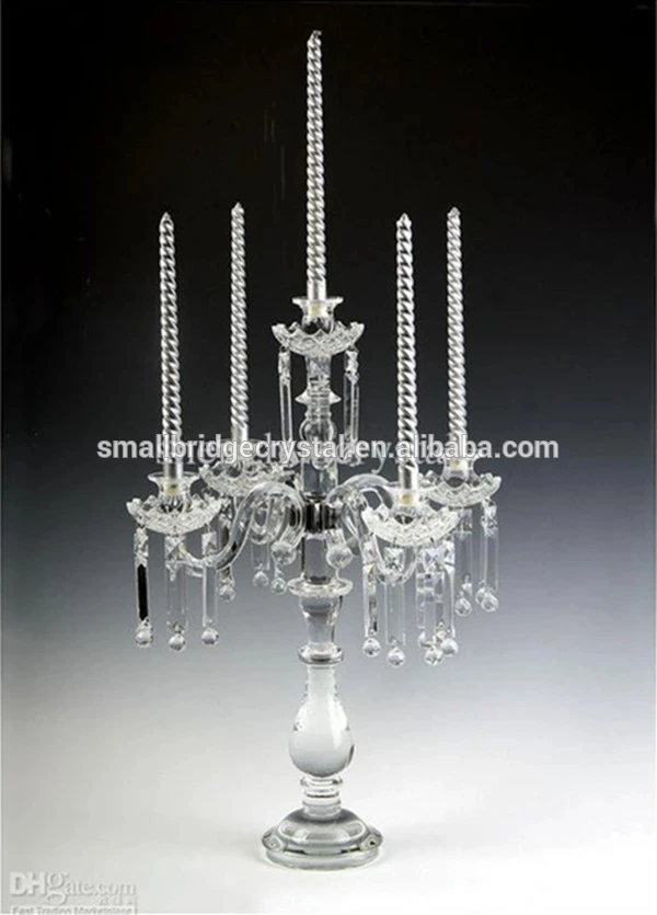 product decoration crystal wrought iron candlestick for wedding centerpiece-23