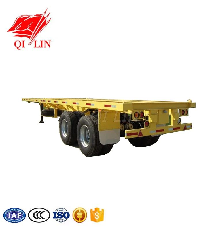 flatbed trailer with container lock, 40ft low flatbed semi trailer