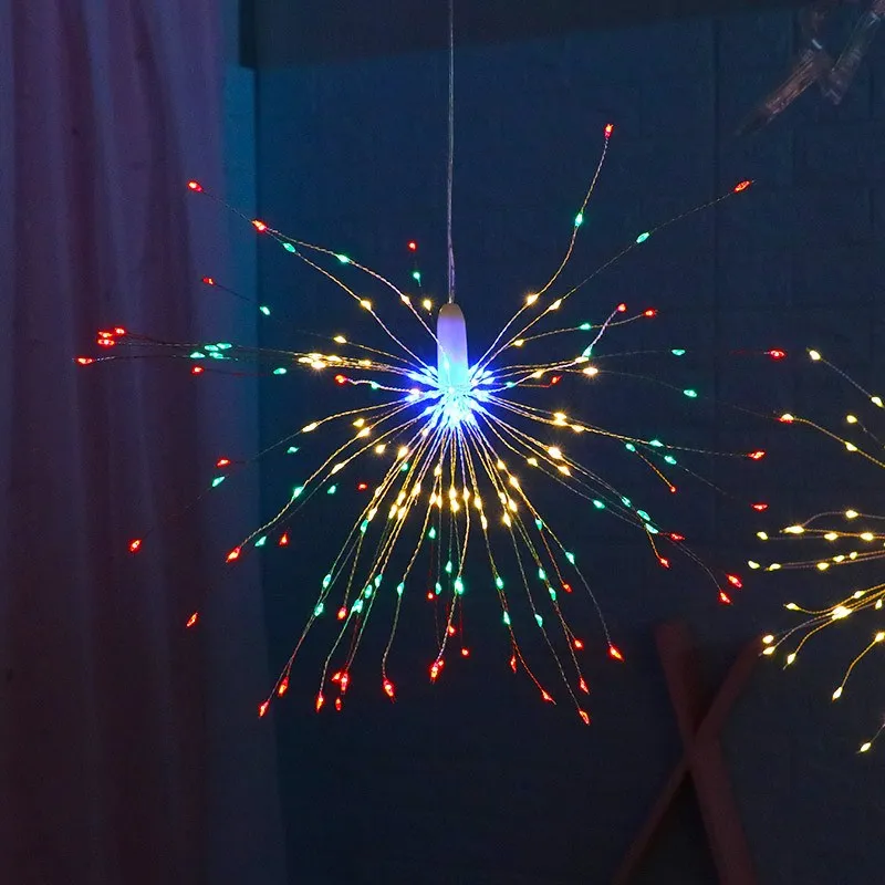 Starburst Sphere Lights,120 Led Firework Lights,8 Modes Dimmable Decorative Lights Waterproof