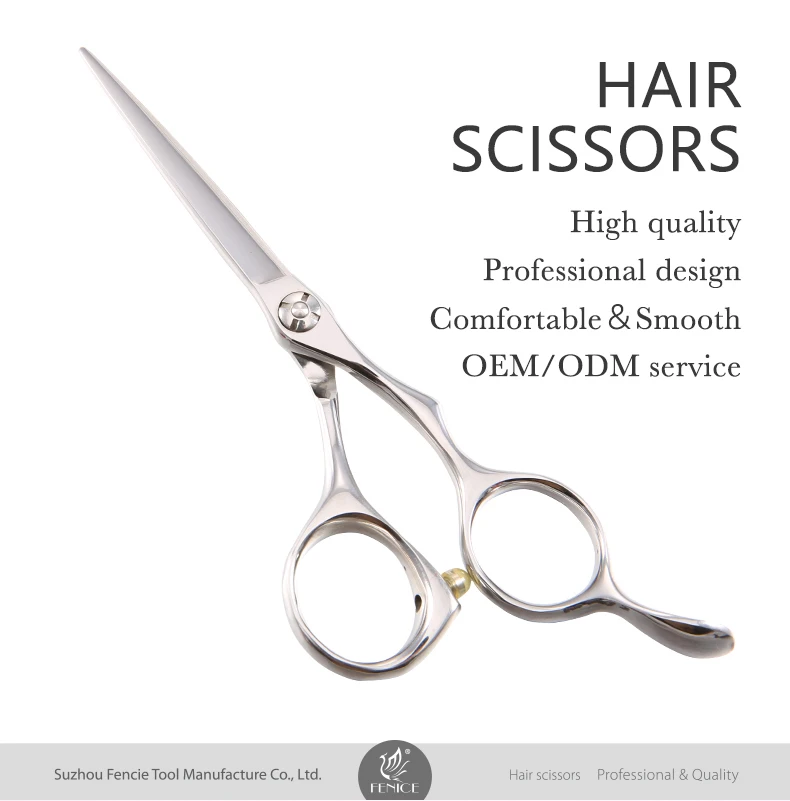 Fenice Japanese professional slim blade Salon beauty hair scissors for Cutting