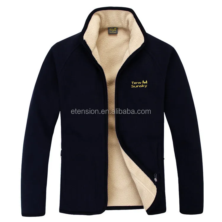 

Hot Sale Zip Up Men's Knitting Lamb Fleece Jacket, Various