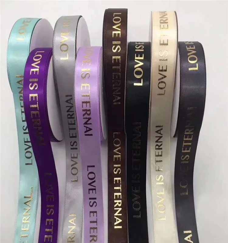 

high quality Custom Printed Logo Satin Ribbon